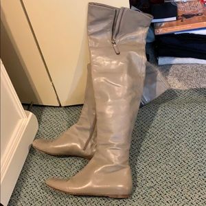 Knee high grey boots